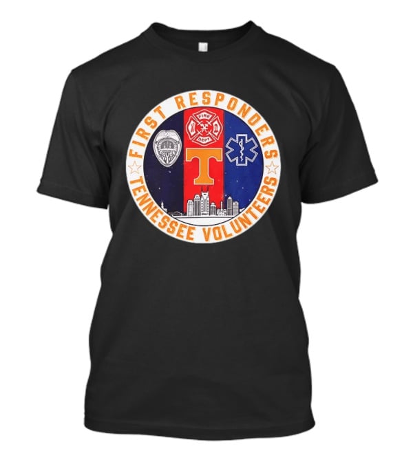 Tennessee Volunteers First Responders Police Fire EMS Skyline T-Shirt