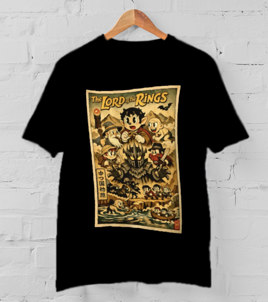 The Lord Of The Rings Middle Earth Tale Cartoon Adventure T-Shirt