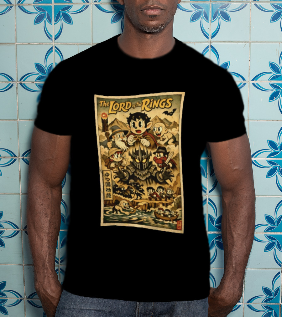The Lord Of The Rings Middle Earth Tale Cartoon Adventure T-Shirt