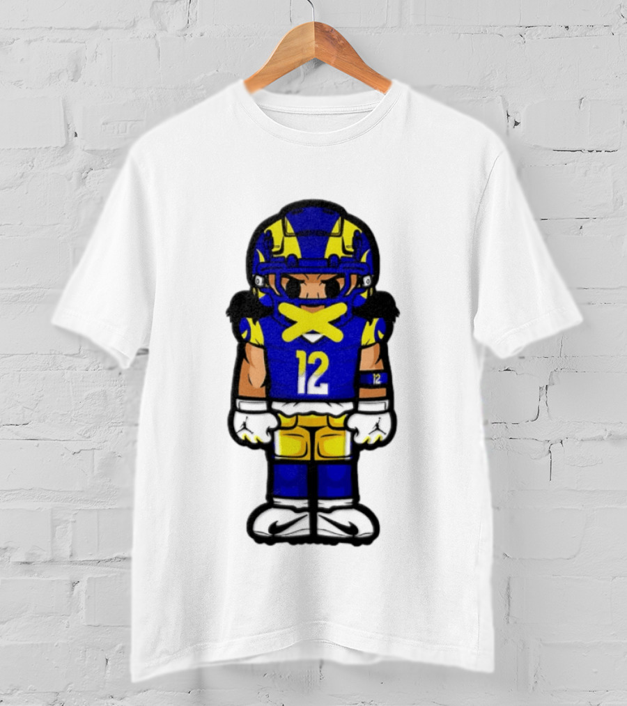 Los Angeles Rams Puka Nacua No 12 Chibi Character Football Player T-Shirt