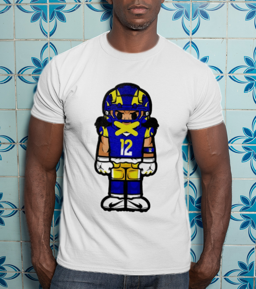 Los Angeles Rams Puka Nacua No 12 Chibi Character Football Player T-Shirt
