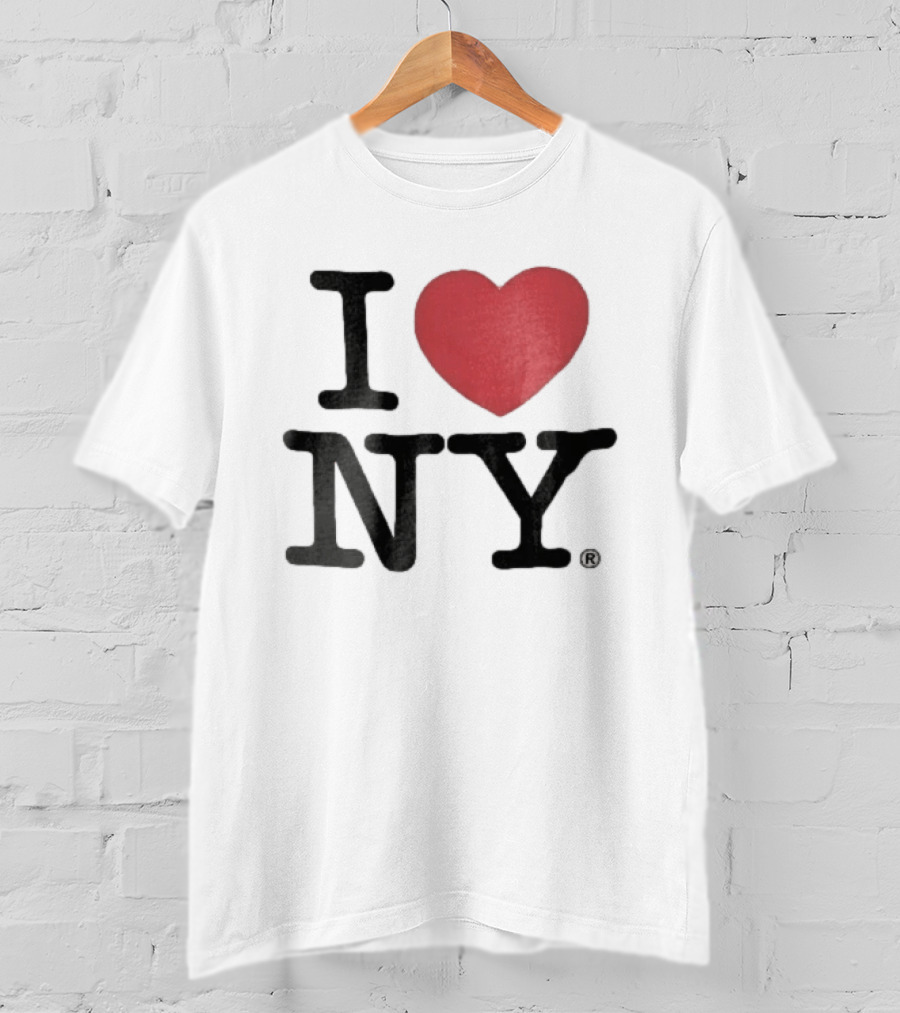 I Love NY Red Heart Black Font T-Shirt