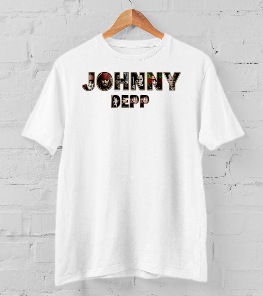 Johnny Depp Iconic Movie Characters Collage T-Shirt