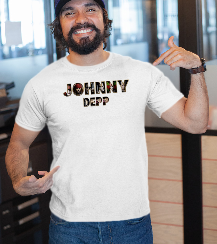 Johnny Depp Iconic Movie Characters Collage T-Shirt