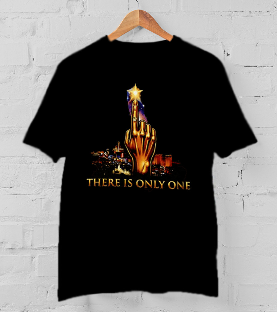 There Is Only One Golden Hand Gesture Cityscape Starry Night T-Shirt