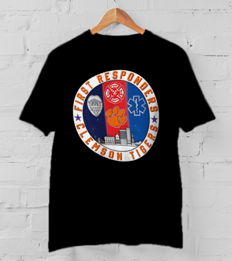Clemson Tigers First Responders Fire EMS Police Never Forget 9.11 T-Shirt