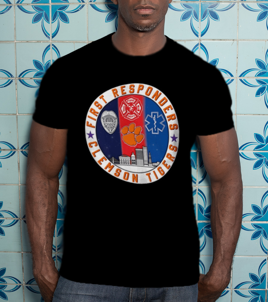 Clemson Tigers First Responders Fire EMS Police Never Forget 9.11 T-Shirt