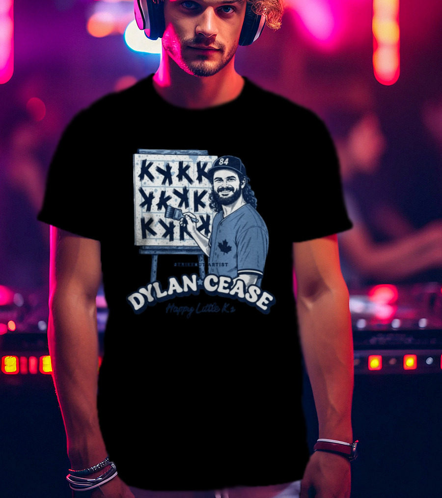 Dylan Cease Blue Jays Strikeout Artist Happy Little K's 84 Cap Maple Leaf T-Shirt