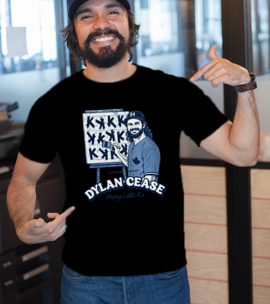 Dylan Cease Blue Jays Strikeout Artist Happy Little K's 84 Cap Maple Leaf T-Shirt