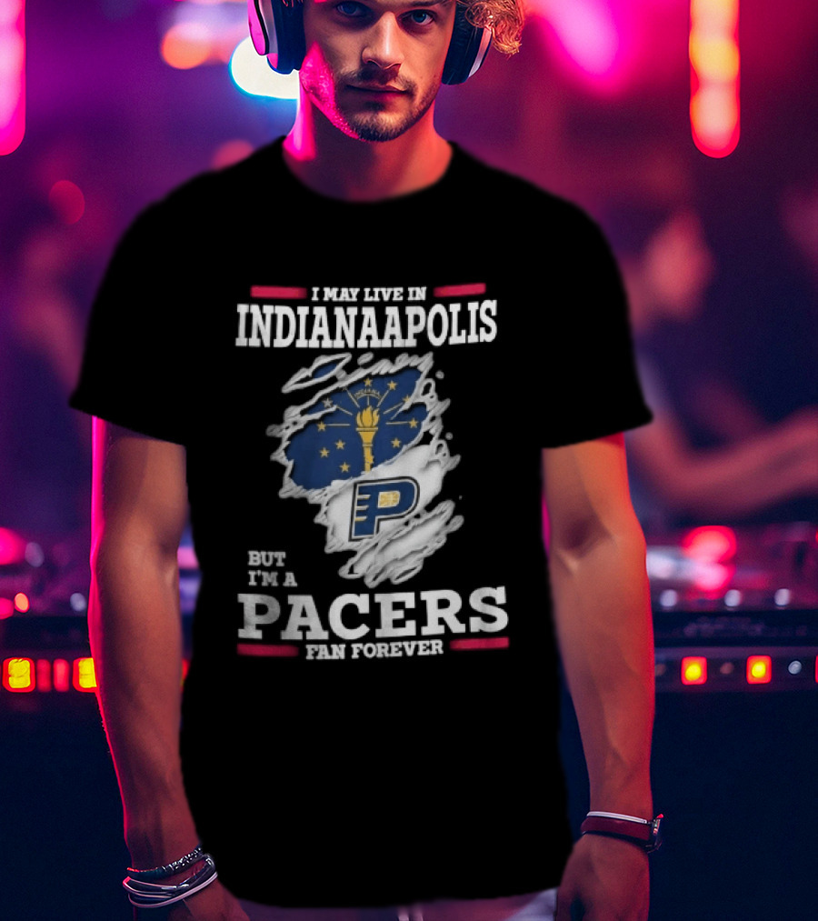 Indianaapolis Pacers Fan Forever Torn State Flag NBA Indiana T-Shirt