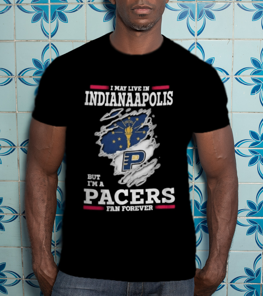 Indianaapolis Pacers Fan Forever Torn State Flag NBA Indiana T-Shirt