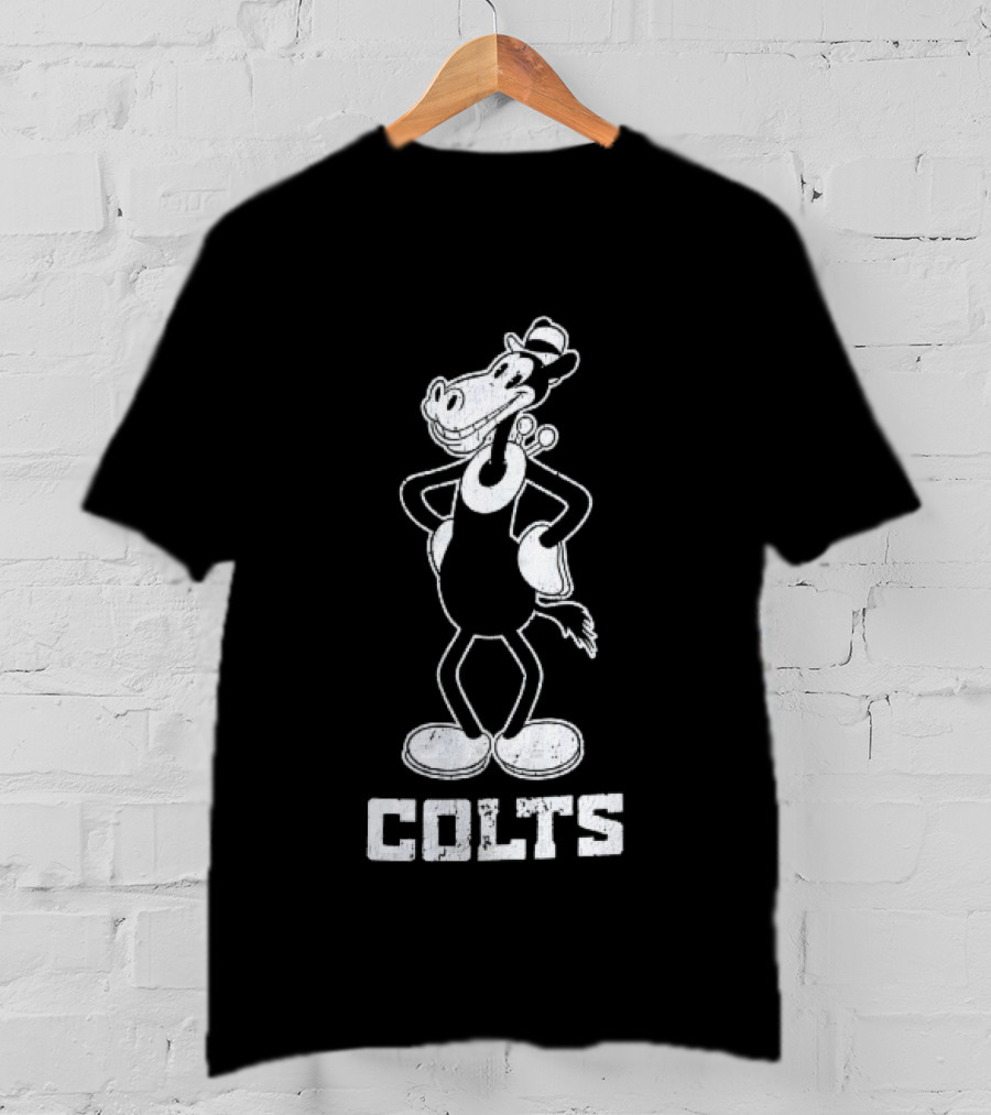 Indianapolis Colts Cartoon Horse With Hat T-Shirt