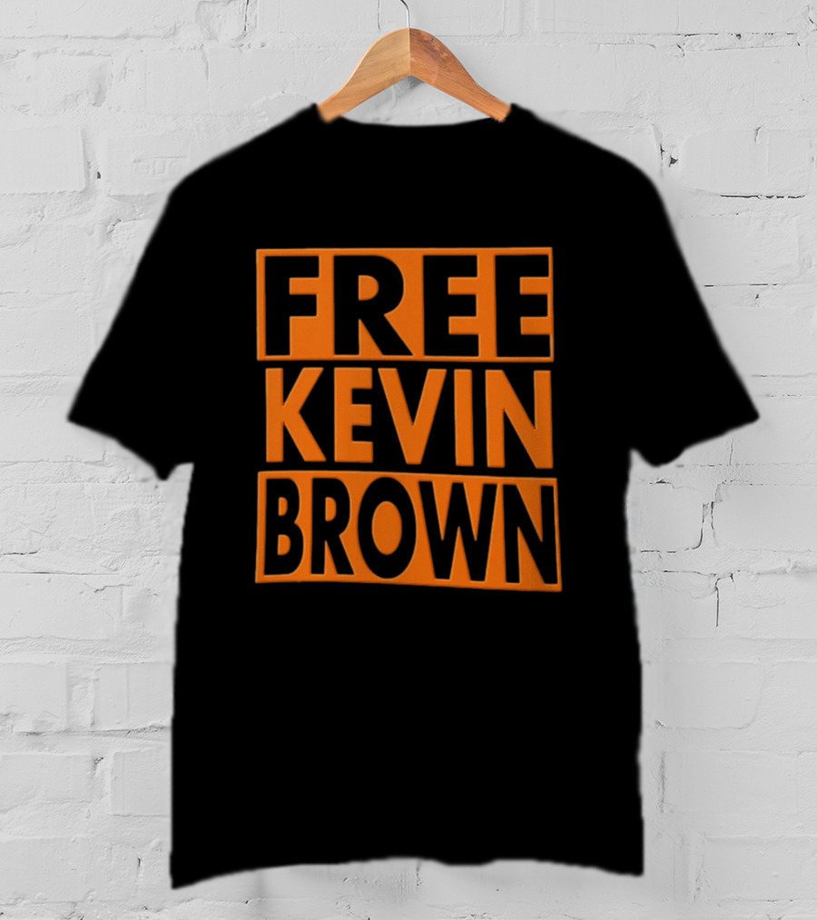 Free Kevin Brown Bold Orange T-Shirt