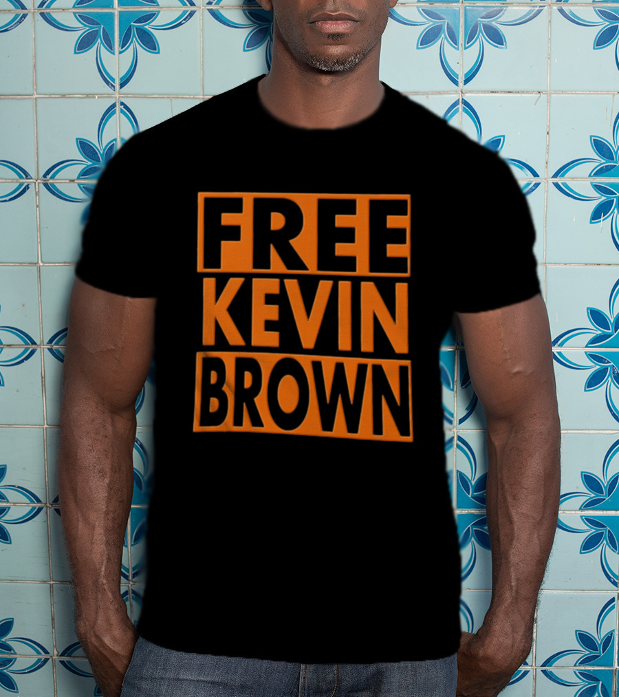 Free Kevin Brown Bold Orange T-Shirt