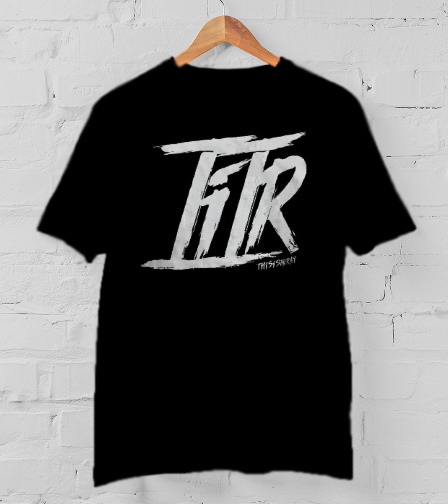 FTR This Is The Way White Brush Stroke Monogram Black T-Shirt