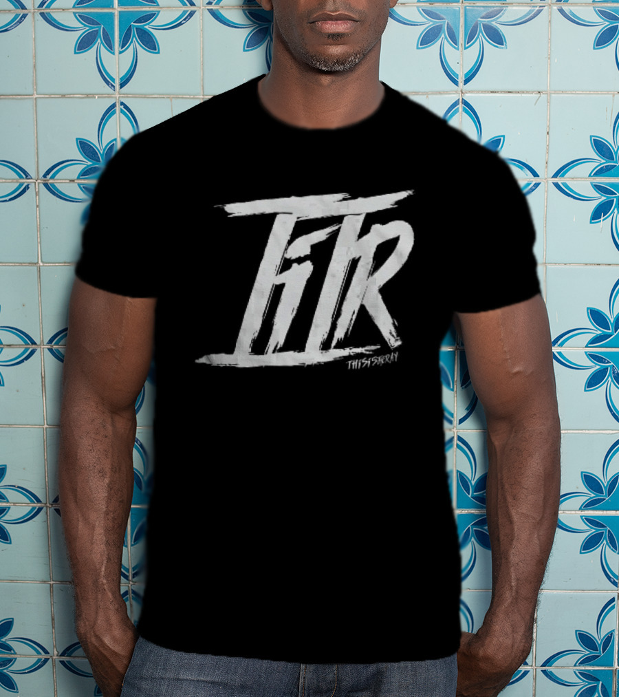 FTR This Is The Way White Brush Stroke Monogram Black T-Shirt