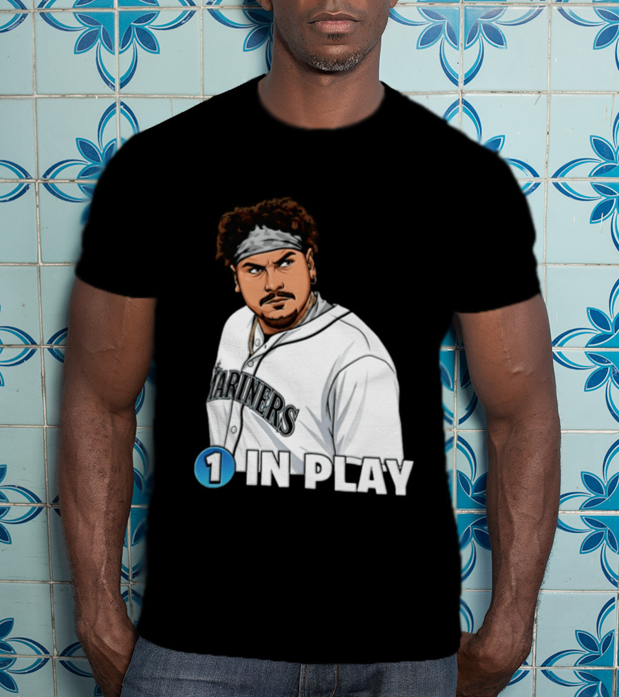 Josh Naylor Mariners 1 In Play Seattle MLB 2026 T-Shirt