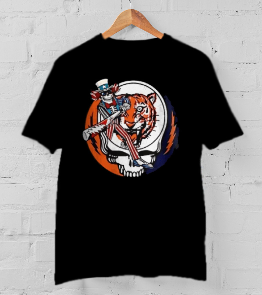 Grateful Dead Uncle Sam Skull And Tiger Steal Your Face T-Shirt