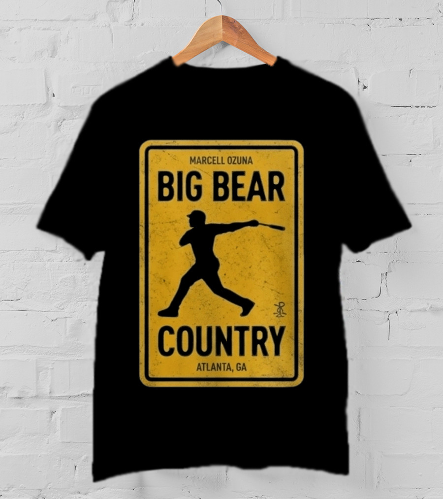 Marcell Ozuna Big Bear Country Atlanta GA Retro Baseball T-Shirt