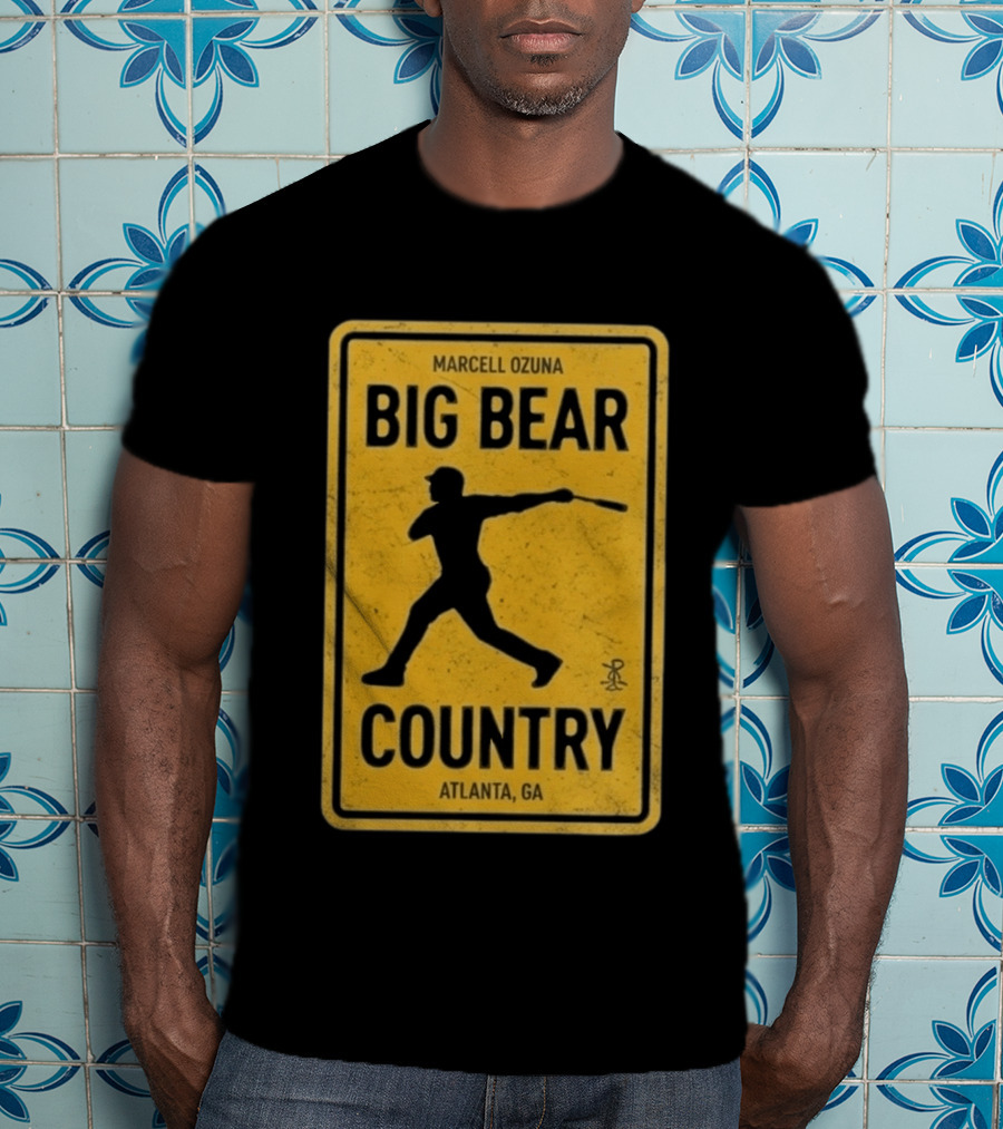 Marcell Ozuna Big Bear Country Atlanta GA Retro Baseball T-Shirt