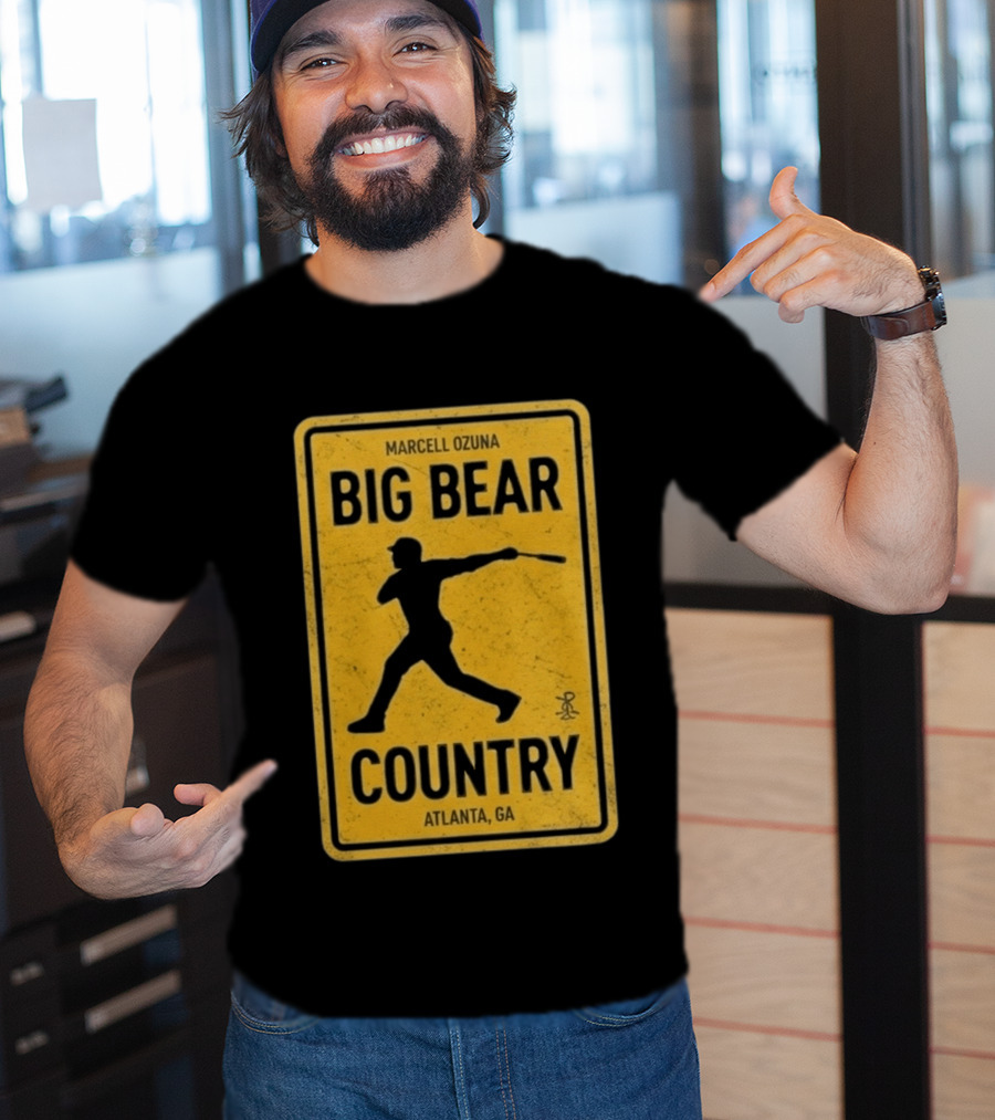 Marcell Ozuna Big Bear Country Atlanta GA Retro Baseball T-Shirt