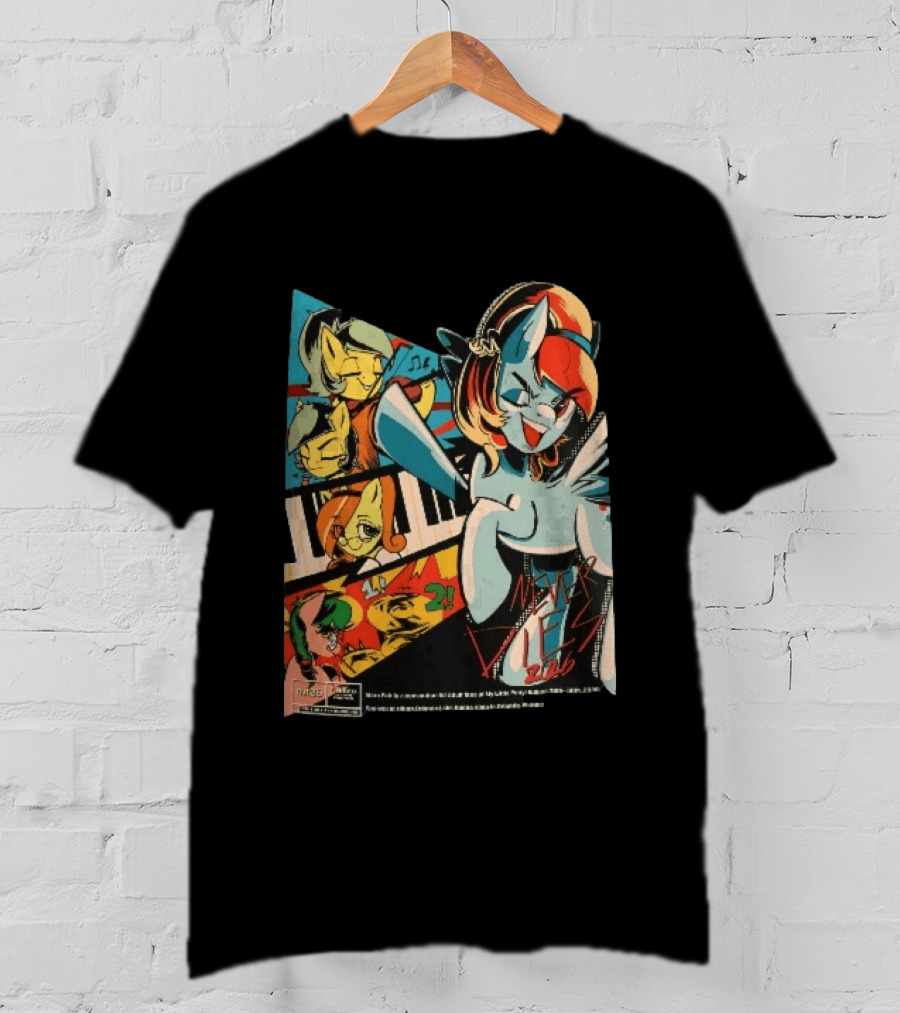 Mare Fair Never Dies 2026 Cartoon Ponies Music Band Comic Panels T-Shirt