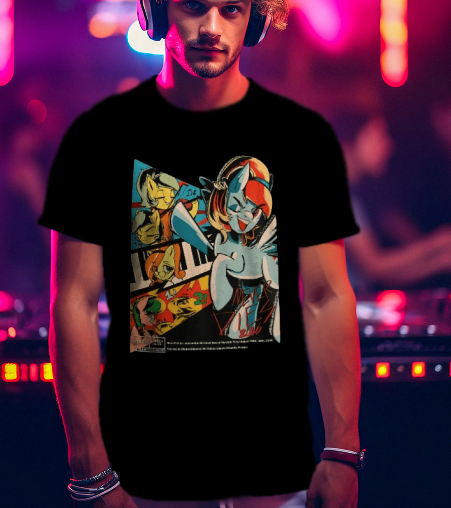 Mare Fair Never Dies 2026 Cartoon Ponies Music Band Comic Panels T-Shirt