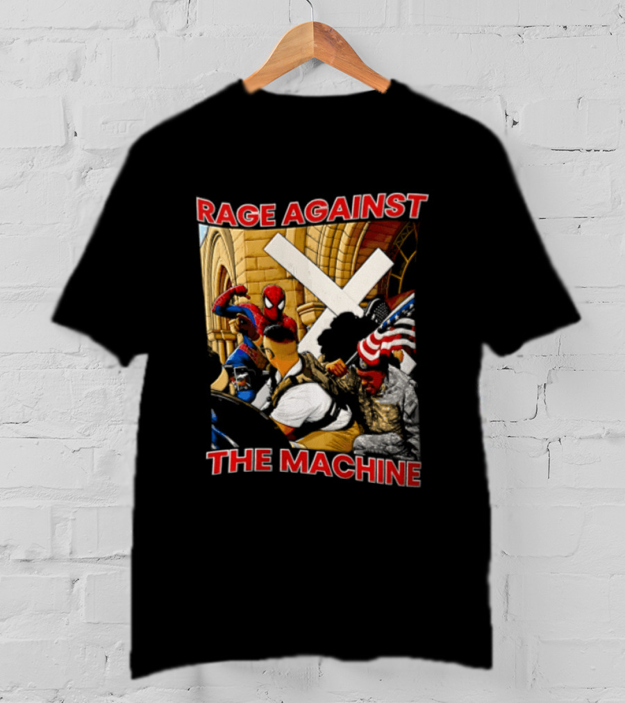 Rage Against The Machine Spider Man Fight Scene T-Shirt
