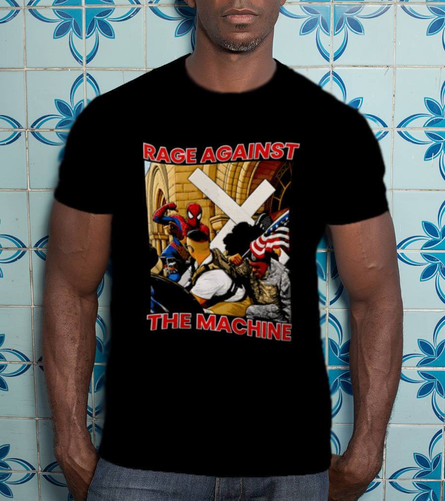 Rage Against The Machine Spider Man Fight Scene T-Shirt
