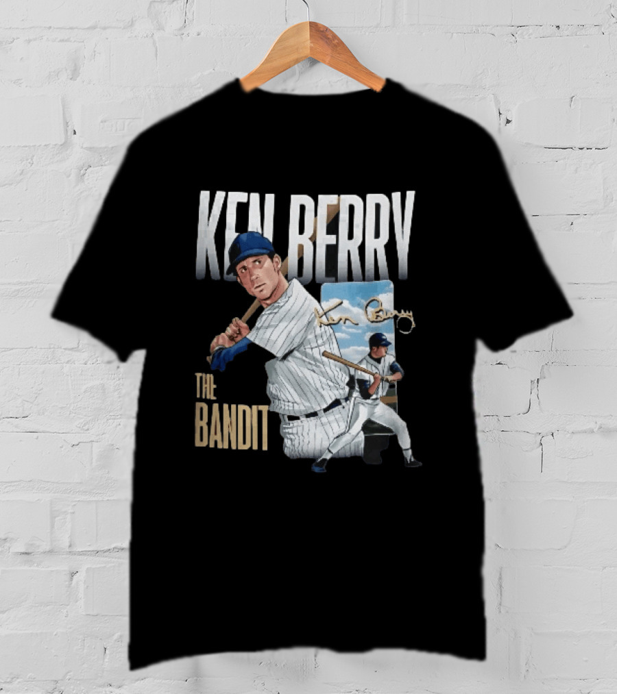 Ken Berry The Bandit Batting Stance With Signature Panel T-Shirt