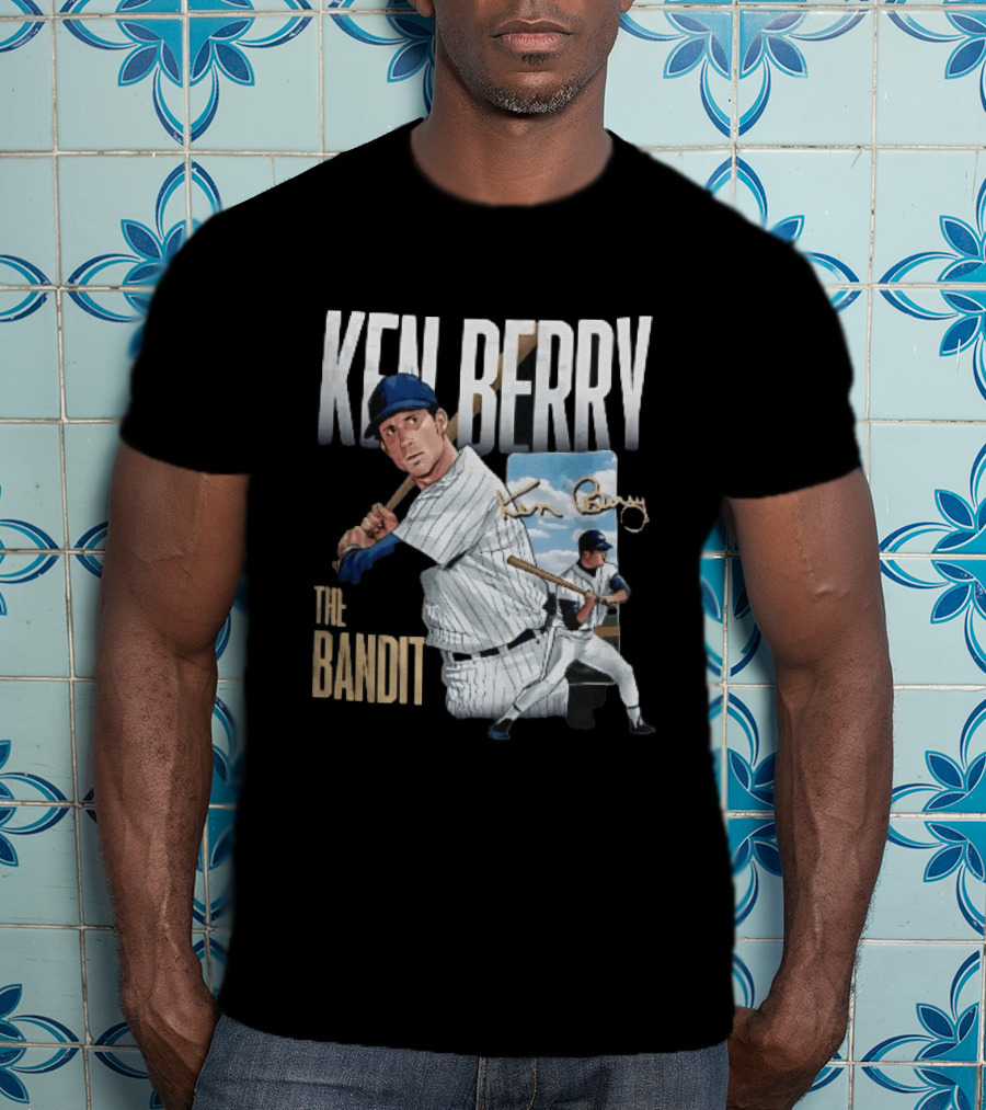 Ken Berry The Bandit Batting Stance With Signature Panel T-Shirt