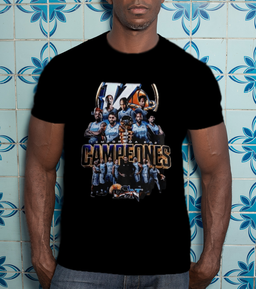 Vaqueros De Bayamon Temporada 2022 Campeones BSN Basketball Team Trophy Collage T-Shirt