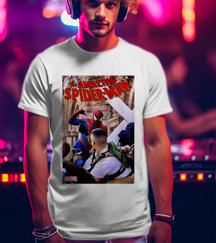 The Amazing Spider Man Marvel Comic Scene T-Shirt