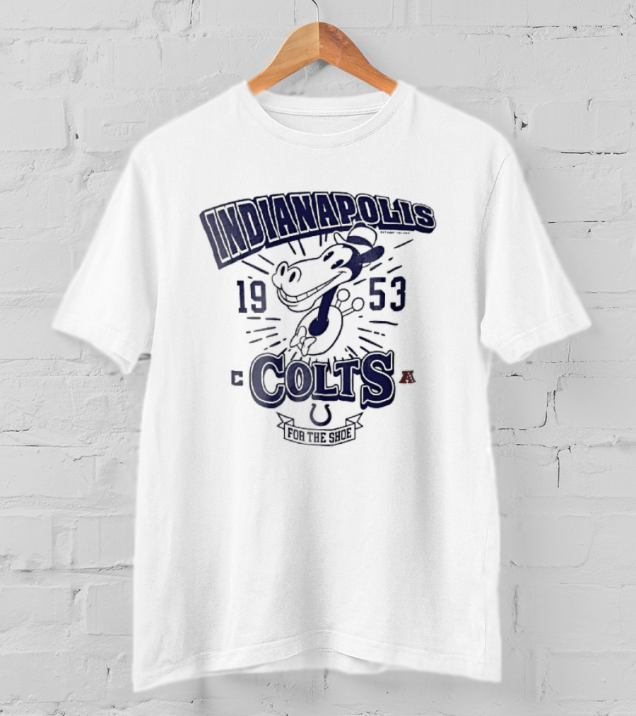 Indianapolis Colts 1953 Cartoon Horse For The Shoe T-Shirt