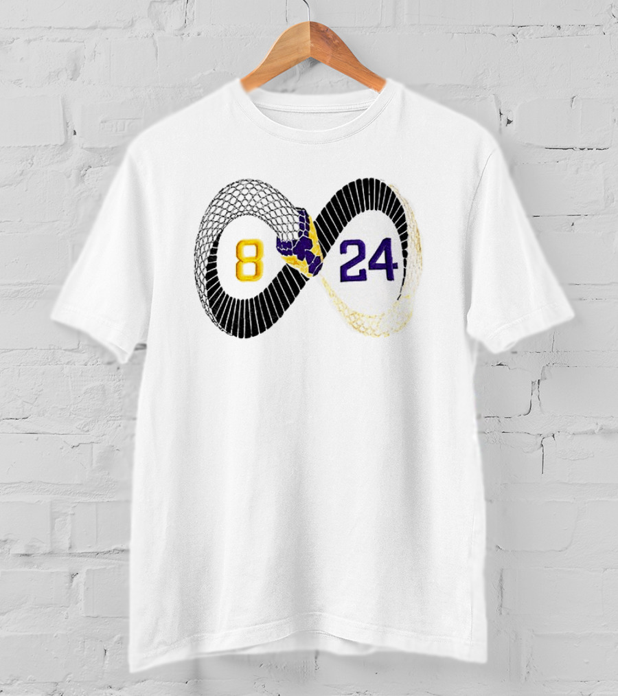 Mamba 8 24 Infinity Kobe Bryant Lakers Basketball Snake Net T-Shirt