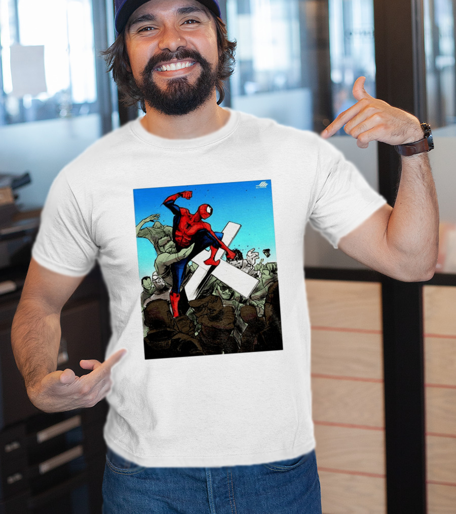Never Give Up Spider Man Punch Nazis Minnesota Police T-Shirt