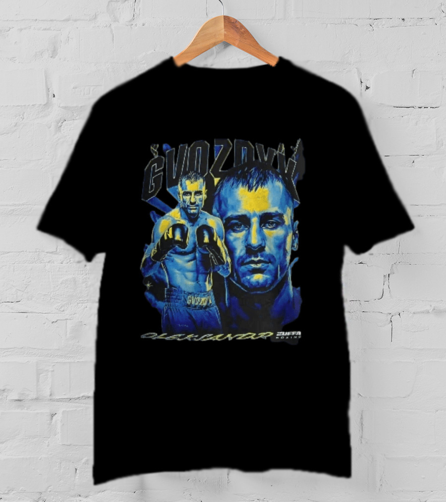 Gvozdyk Oleksandr Zuffa Boxing Yellow Blue Boxer Bootleg T-Shirt
