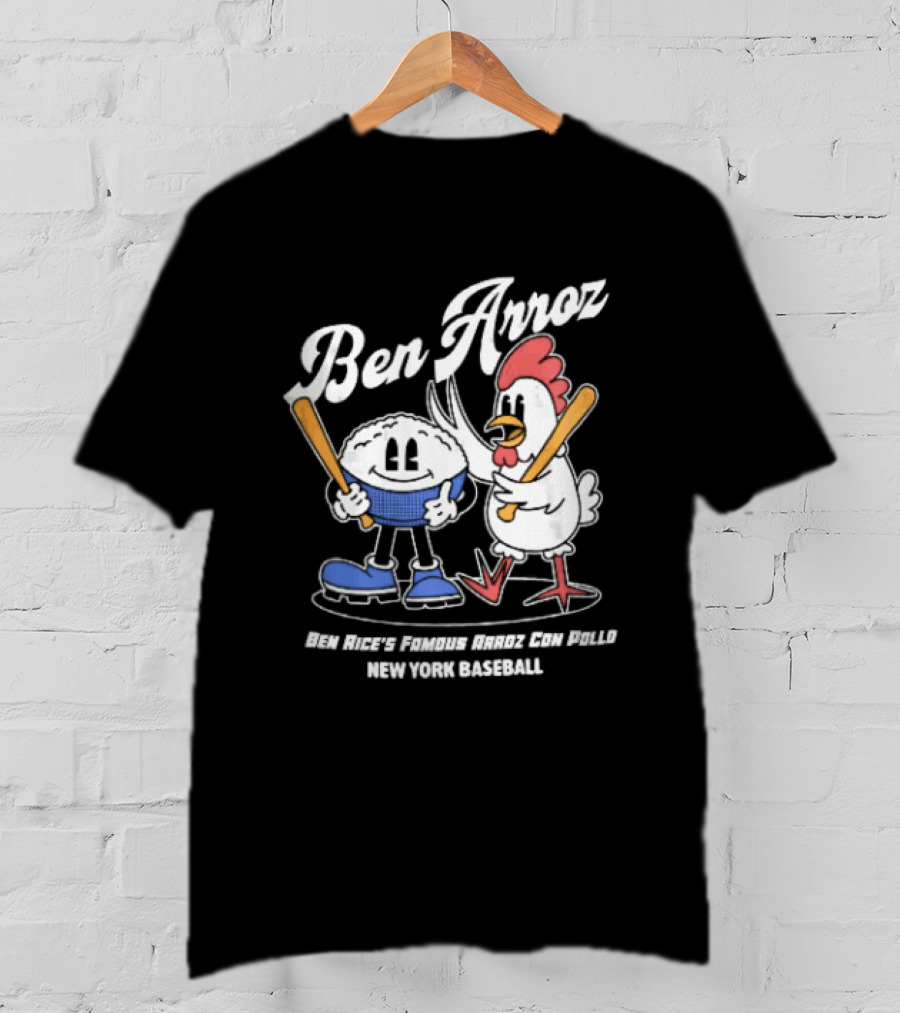 Ben Arroz Famous Con Pollo New York Baseball Cartoon Chicken Bowl T-Shirt
