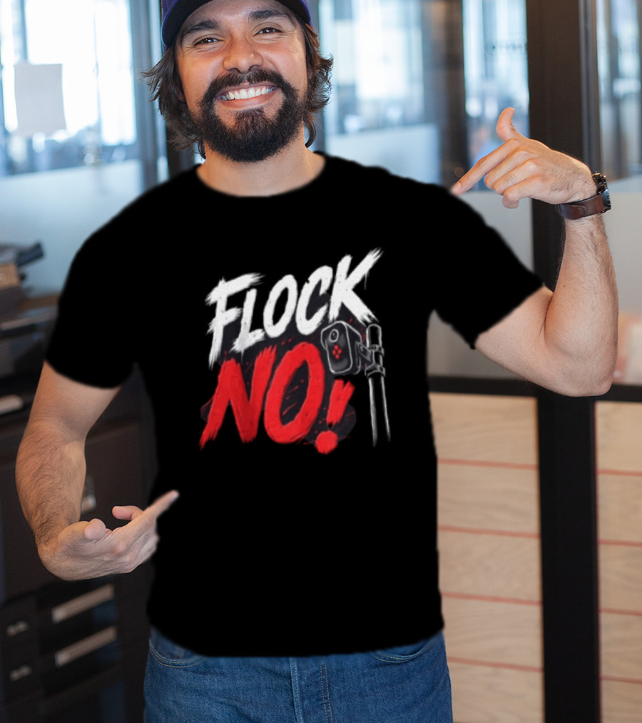 Flock No Surveillance Camera Protest T-Shirt