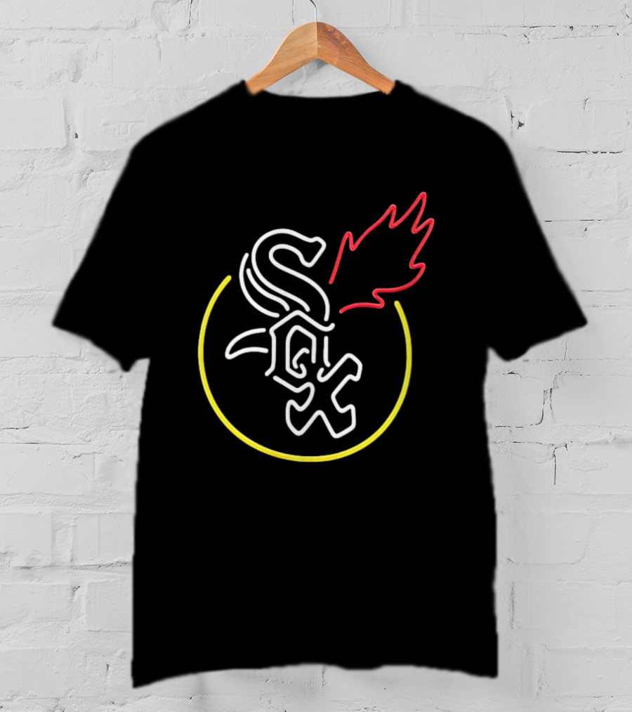 Chicago White Sox Neon Style Flame T-Shirt