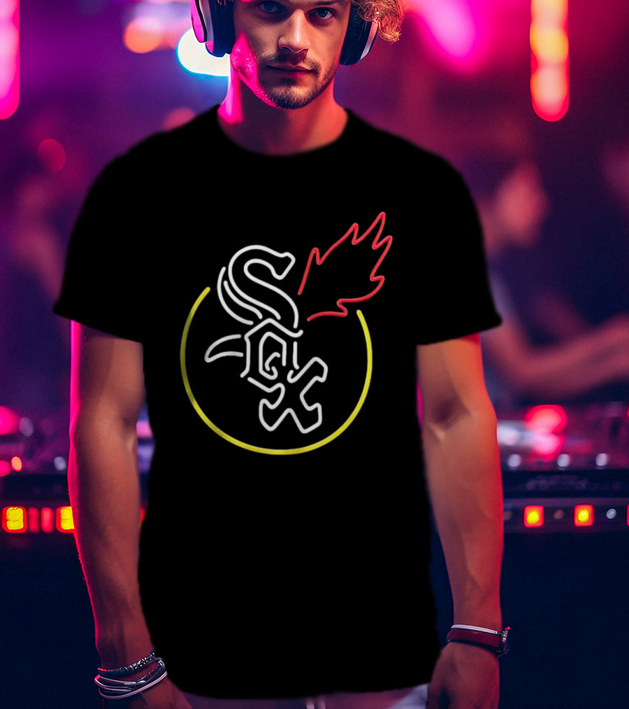Chicago White Sox Neon Style Flame T-Shirt