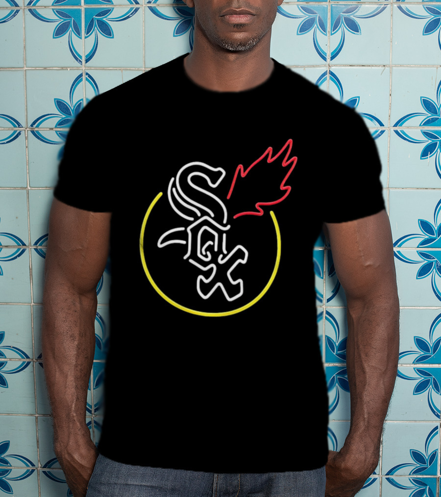 Chicago White Sox Neon Style Flame T-Shirt