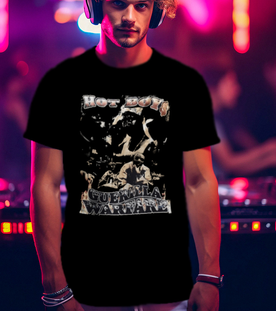 Hot Boys Guerilla Warfare Hip Hop Group Music Nostalgia 90s Album Cover T-Shirt