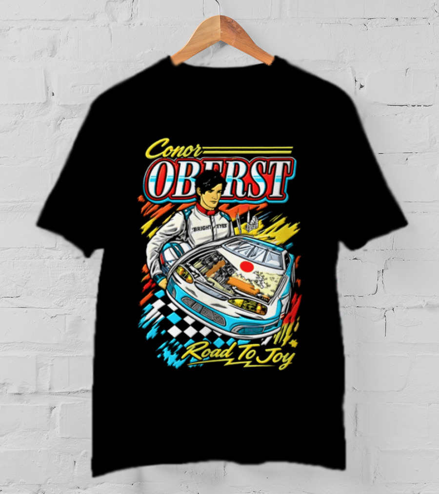 Conor Oberst Road To Joy Racing Car Driver Checkered Flag T-Shirt
