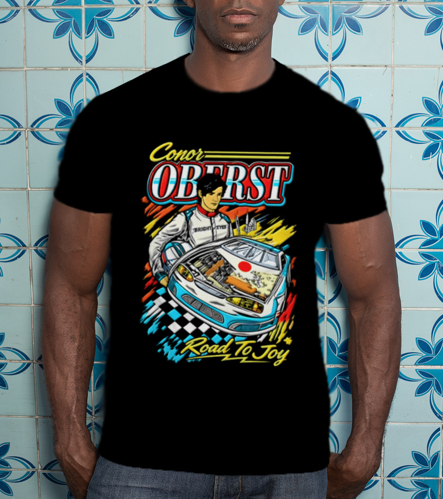 Conor Oberst Road To Joy Racing Car Driver Checkered Flag T-Shirt