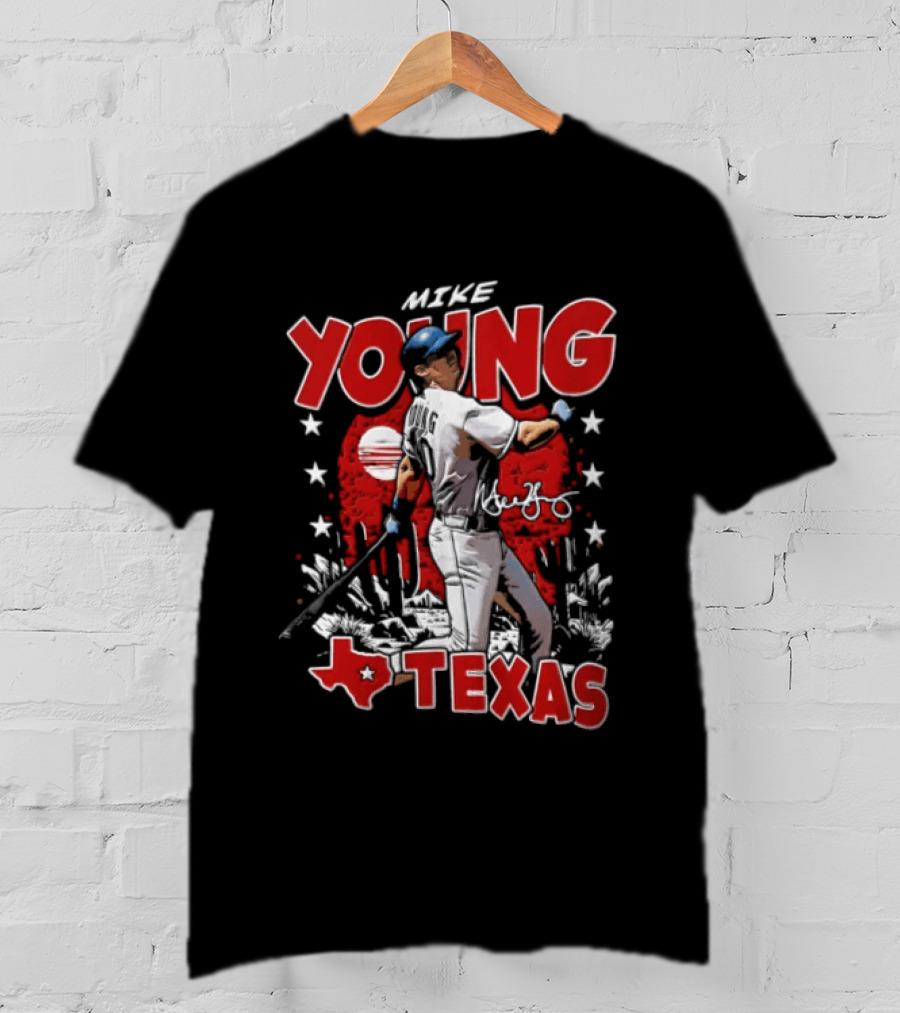 Mike Young Baseball Texas Red T-Shirt