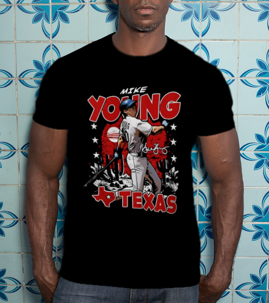 Mike Young Baseball Texas Red T-Shirt