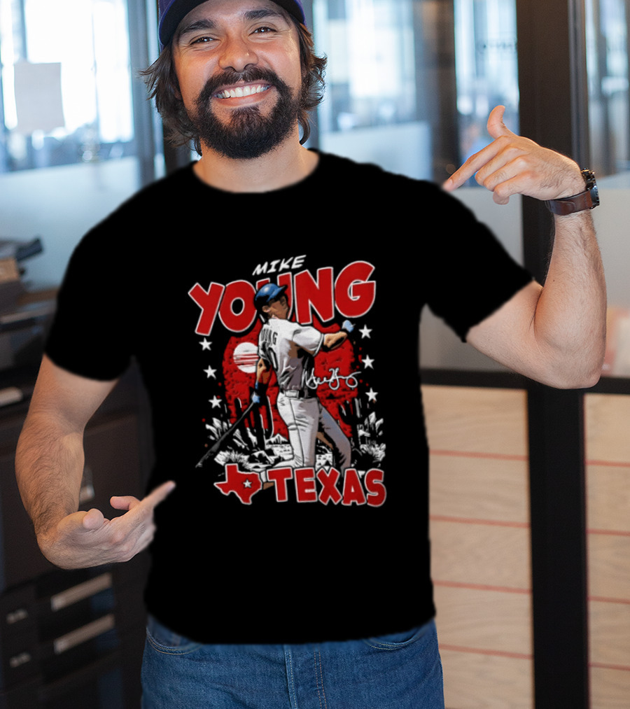 Mike Young Baseball Texas Red T-Shirt