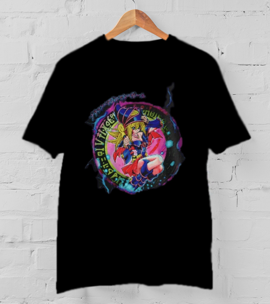 Dark Magician Girl Anime Spellcaster Magic Circle Wand T-Shirt