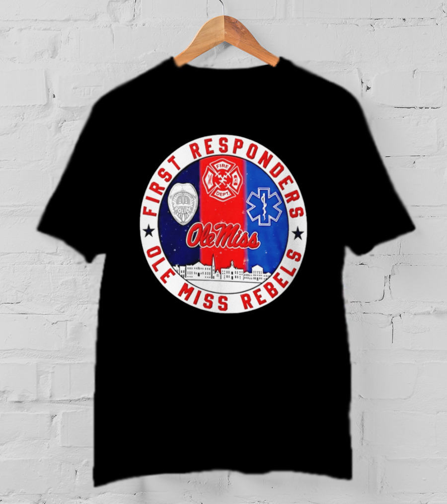 Ole Miss Rebels First Responders Police Fire Dept EMS 2026 T-Shirt